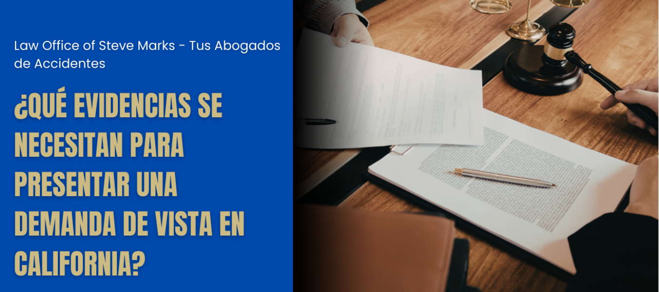 ¿Qué evidencias se necesitan para presentar una demanda de vista en California?